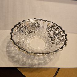 Circa 1930s 10 Inch Silver Overlay Serving Bowl