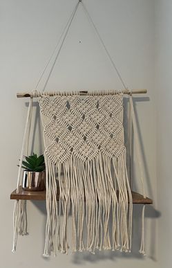 Macrame Wall Hanging Shelf Decor (Make Me an Offer)