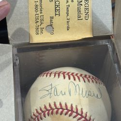 Hall Of Fame Signed Baseball Stan The Man Musial