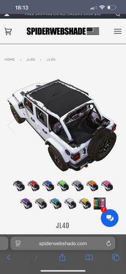 Jeep JLU Spiderweb Sunshade