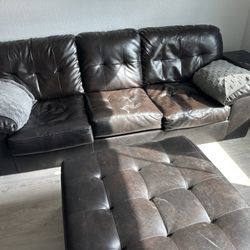 Solder Sofa, Loveseat And Ottoman FREE