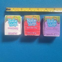 Sculpey Bake Shop Clay Oven Bake Polymer Clay 1814W 3x 2.4oz/68g

