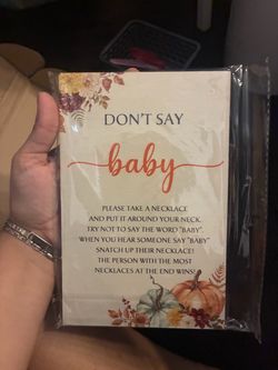 Fall baby shower game