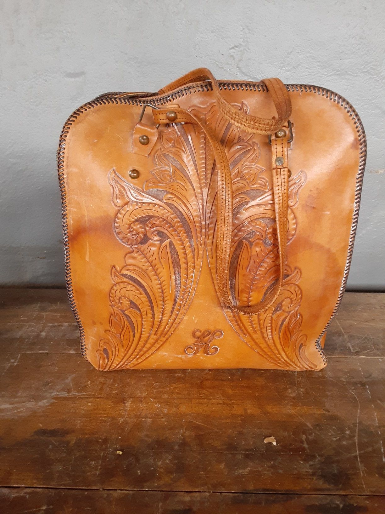 1940'S Leather Bag/Purse