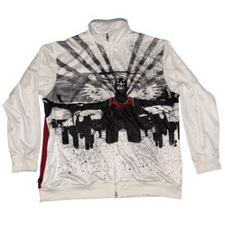Mens Rare Michael Jordan Wings Poster Full Body White Track Suit Jacket Size 2XL 