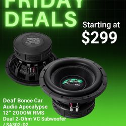 Deaf Bonce Apocalypse DB-SA252 D1 12" 2000 Watt Dual 1 Ohm Subwoofer