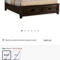 Beautiful Upholstery Queen Bed W/Mattresses