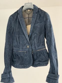 Burberry leather jacket size 38 new