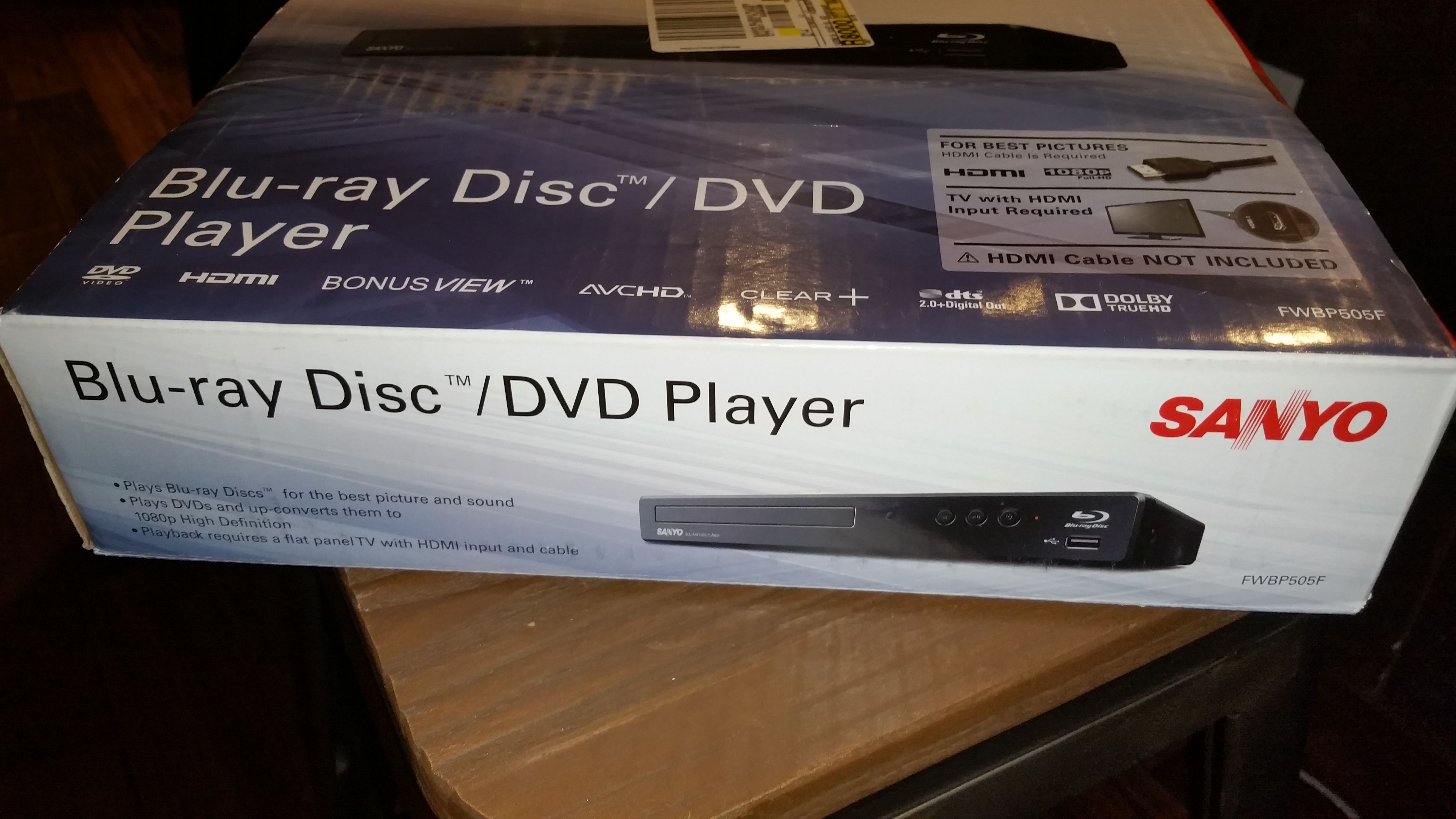 Sanyo FWBP505F Blu-ray Player