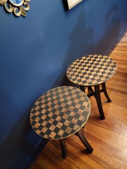 Checkered Sidetables/ Endtables