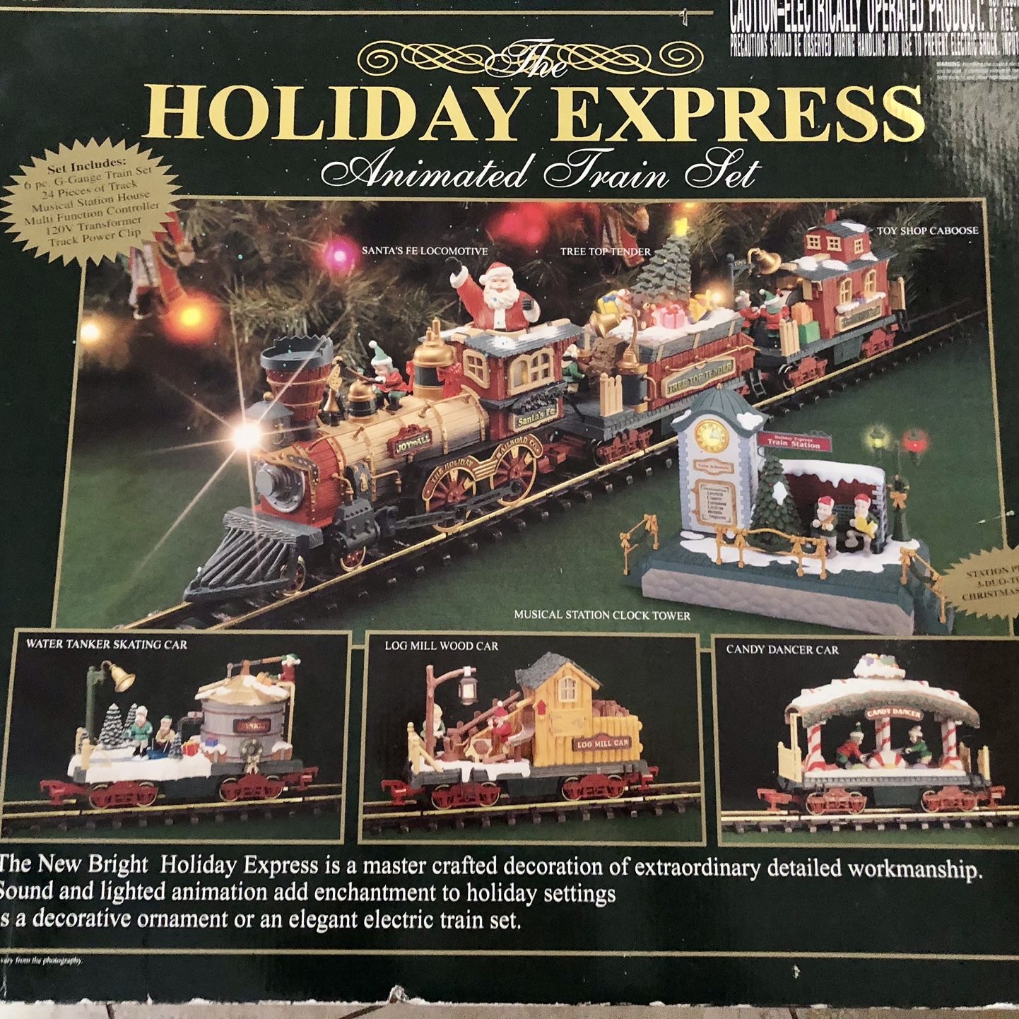 Holiday Express New Bright Animated Train Set #387 Christmas Train