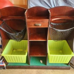 Solid Wood Bookshelf/ Toy Box