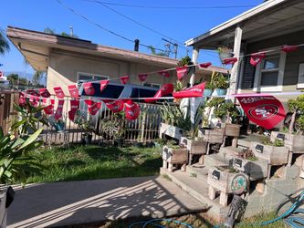 49ers long string banners size 45ft long