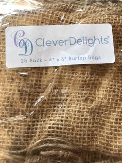 Burlap drawstring gift lags - NEVER USED