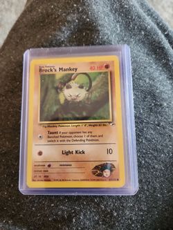 Brock's Mankey 67/132 Gym Heroes Unlimited Pokemon LP