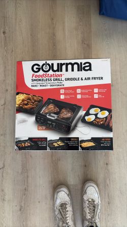Gourmia FoodStation Smokeless Grill, Griddle and Air Fryer