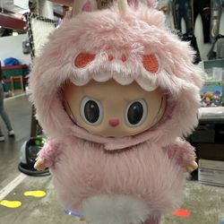 Fluffy Pink LABUBU Suit (Doll Not Included)