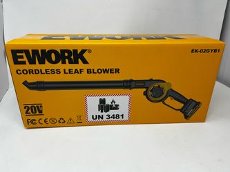 EWORK 20V Cordless Leaf Blower Handheld Electric Yard Sweeper Battery & Charger