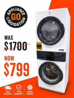 🔥 Electrolux 300 Series Laundry Tower Single Unit Washer and ELECTRIC Dryer BRAND NEW