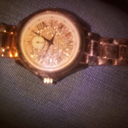 Women's Rose Gold Geneva Watch