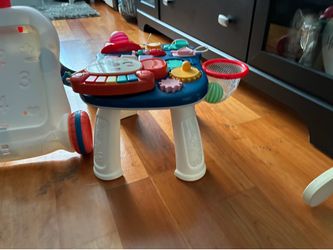 QDRAGON 3 in 1 Baby Walker and Activity Center for Boy 12-18 Months, Blue Baby Push Walker, Sit to Stand Learning to Walk, Early Educational Push Toys