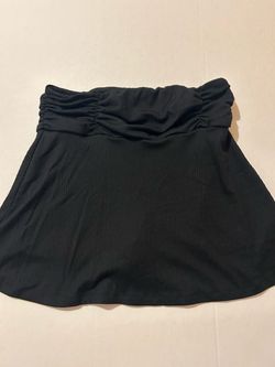Target Girls' Black Ribbed Ruched Skort, Size XL (14)