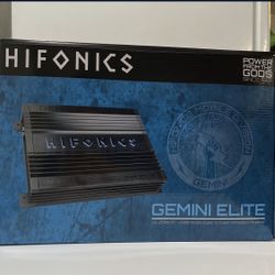 Hifonics Gemini Elite 2,500 Watts Bass Amplifier Comes with Bass Knob Brand New In Box