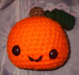 4in crocheted pumpkin