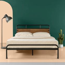 Wood and metal Queen bedframe