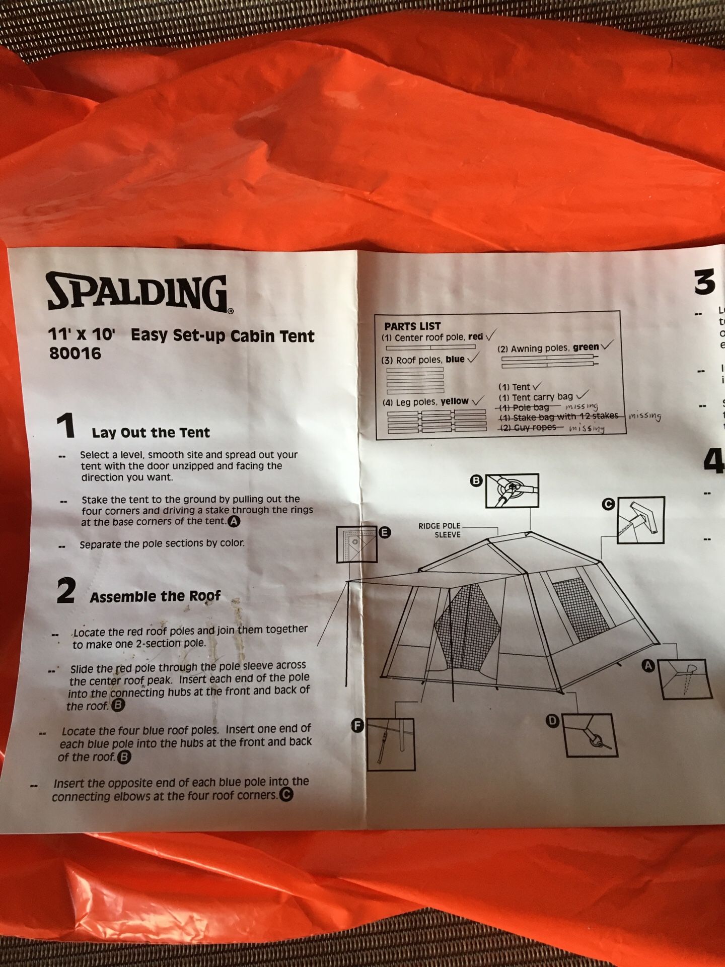 11 x 10 Easy set up cabin tent Spalding