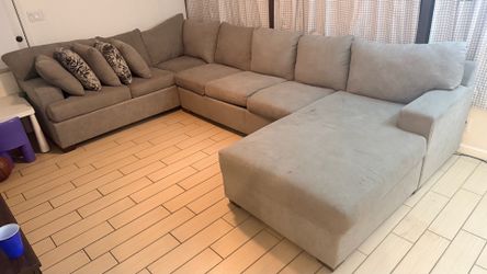 Gray sectional couch