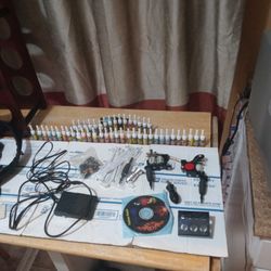 2 Tatted Handheld One.   Petal One Dvd How To 50 Colors Of Ink Liners Barrels Rubber Bands Cables 