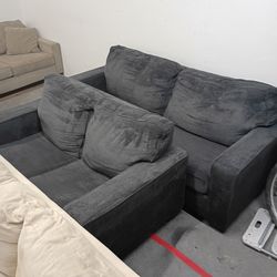Black couch set two pieces