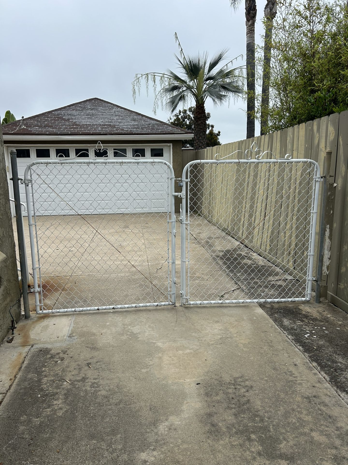 Chain Link Driveway Gate Fence Double Doors