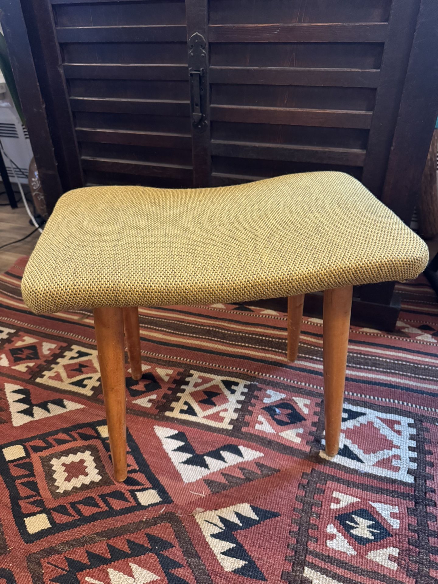 Ottoman/Stool with Maple Legs MCM