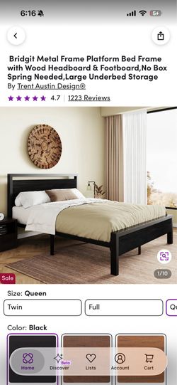 King size bed frame