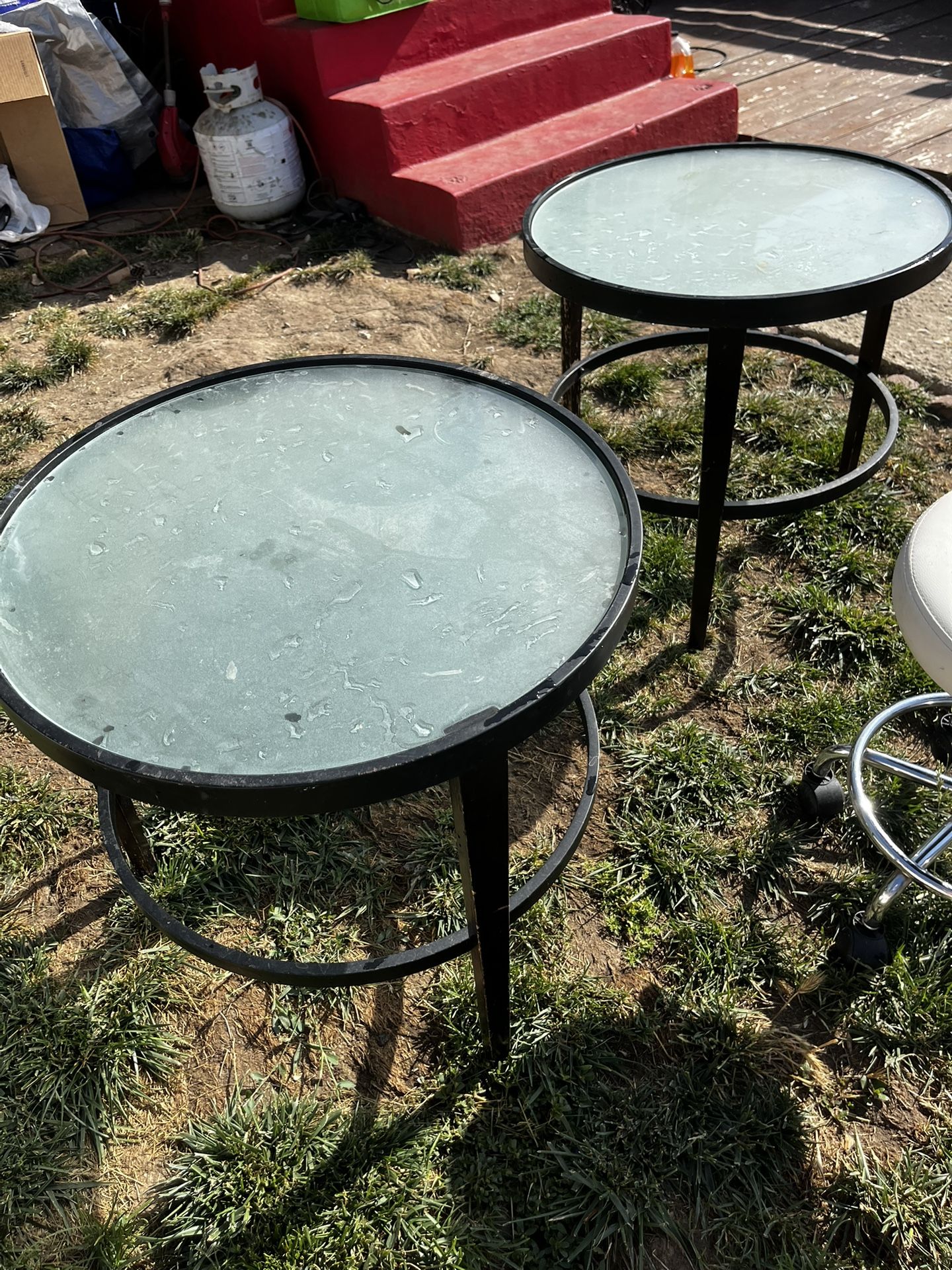 Glass Top End Tables