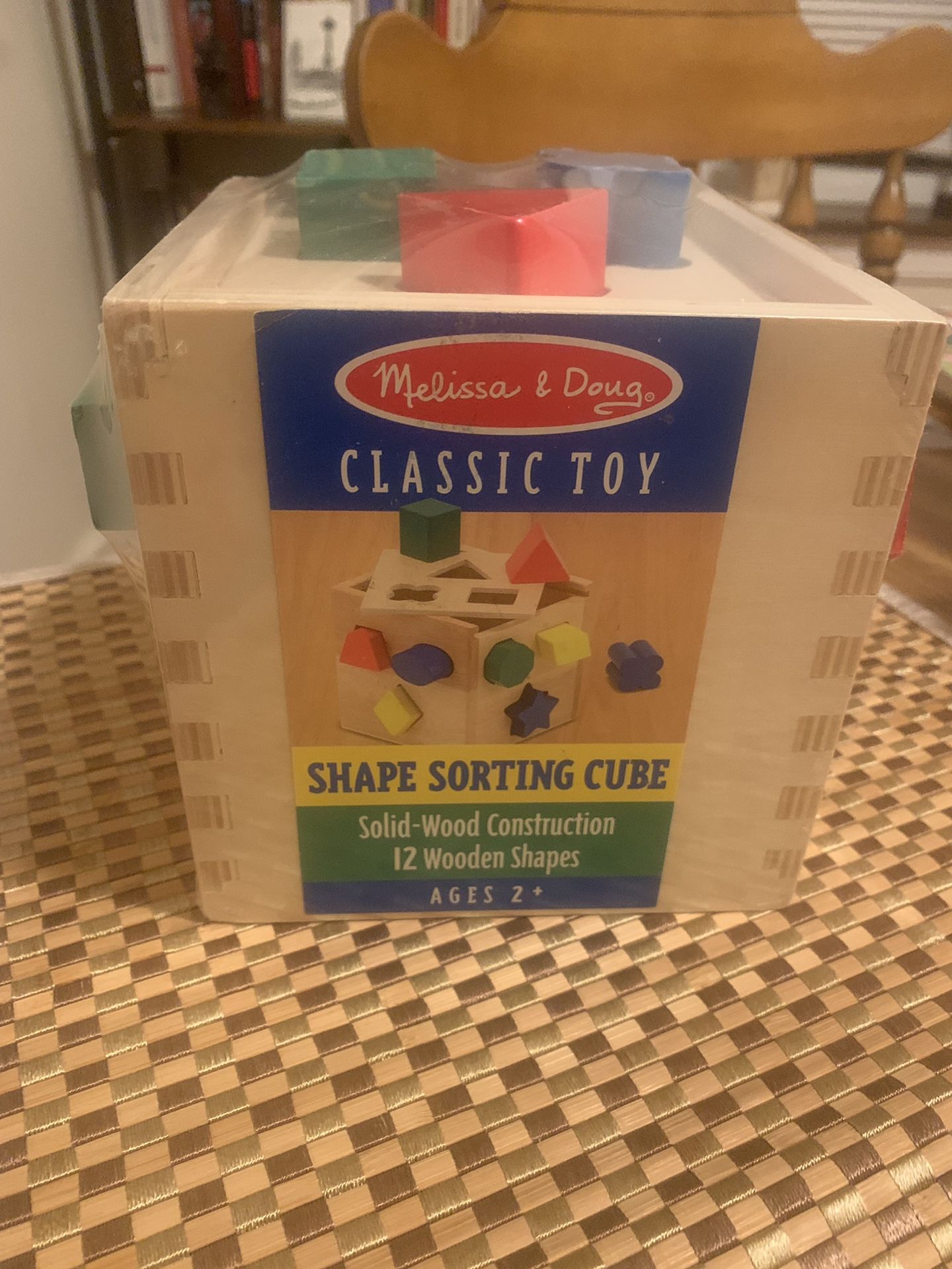 Shape sorting cube toy, brand new, unopened