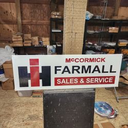Farmall international Farm Tractor Equipment Steel Metal Sign 