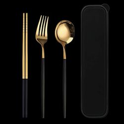 Beautiful Chopsticks, Fork & Spoon Cutlery Set!
