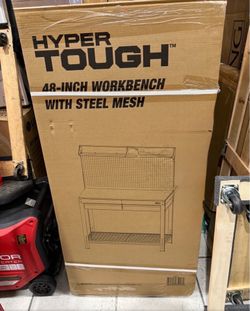 HYPER TOUGH - 48 inch Steel Workbench with Mesh