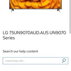 LG 75 Inch UHD TV