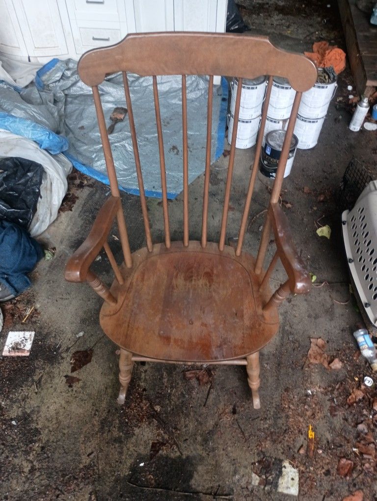 Solid Wood Rocking Chair Oak