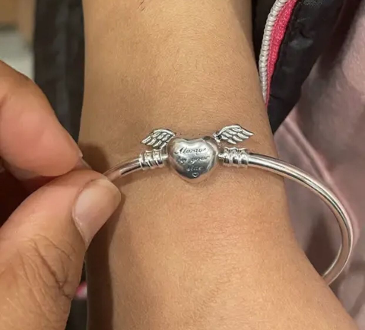 Sterling Silver Angel Wings Bracelet 