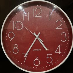 Red Quartz Wall Clock