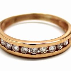 Mens Diamond/14K Wedding Band