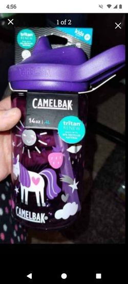 CamelBak Eddy+ 14oz Kids' Tritan Renew Water Bottle featuring a unicorn graphic