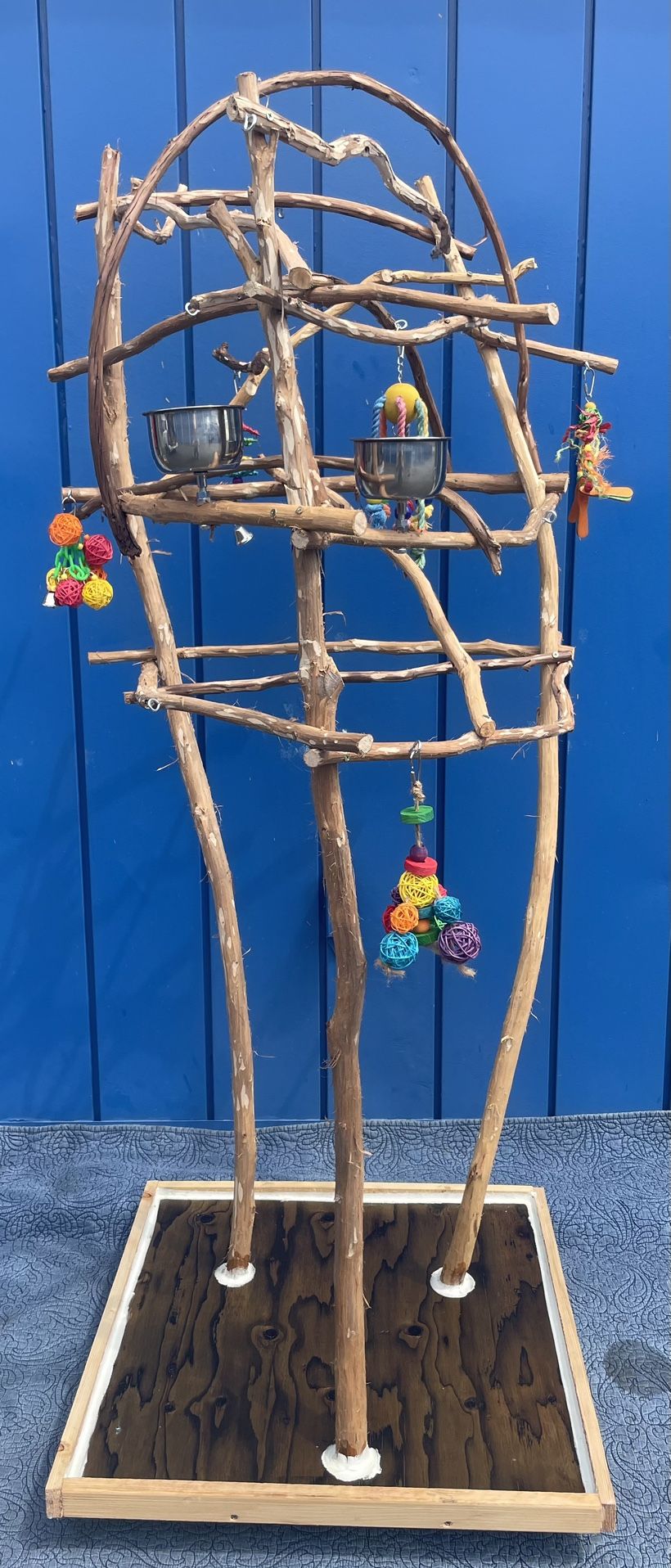 Small Bird Fun … Custom Parrot Perch Tree … Love For That Special Cockatiel Conure Or Ringneck Etc