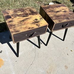 Pair Of Mid Century End Tables 
