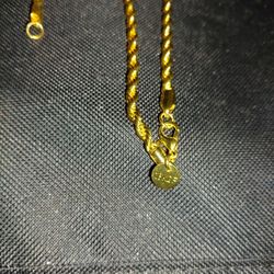 Set Of 18k Gold Plated Necklace And Bracelet 